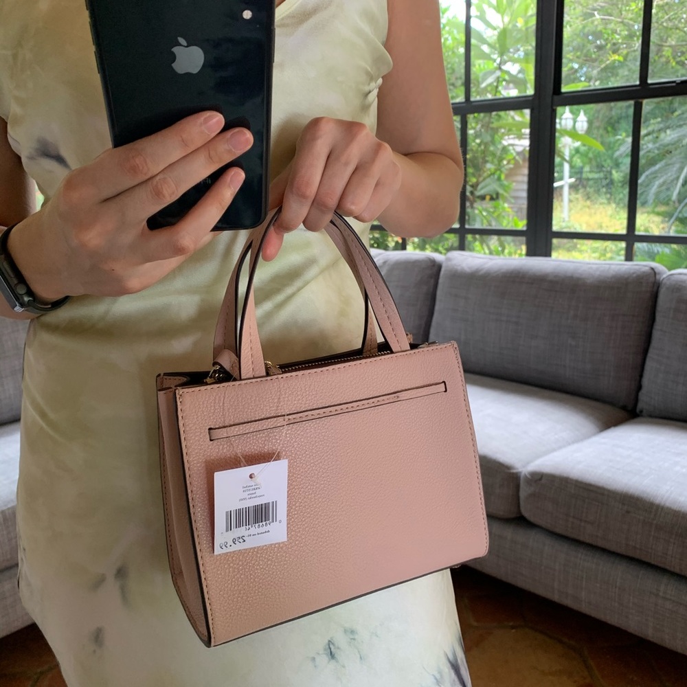 MINI SATCHEL KATE SPADE HAYES ROSY CHEEKS LEATHER - Picture 3 of 16